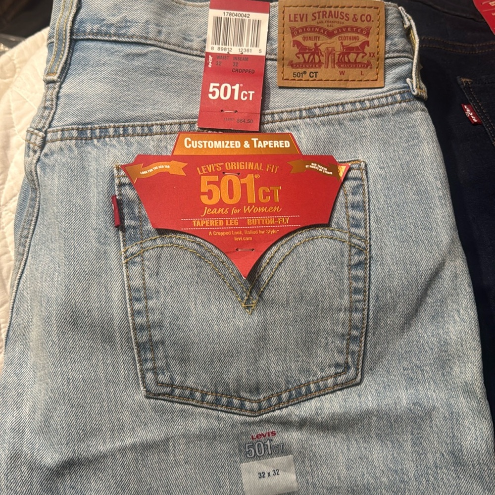 Levi’s 501 button fly taper leg jeans for women